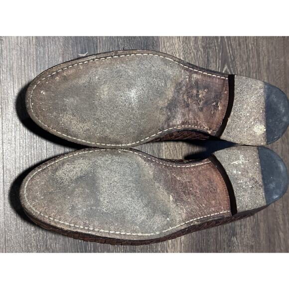 Gary International Brown Braided Leather Men’s Loafers Sz 8.5 M Dress Shoes main image 6